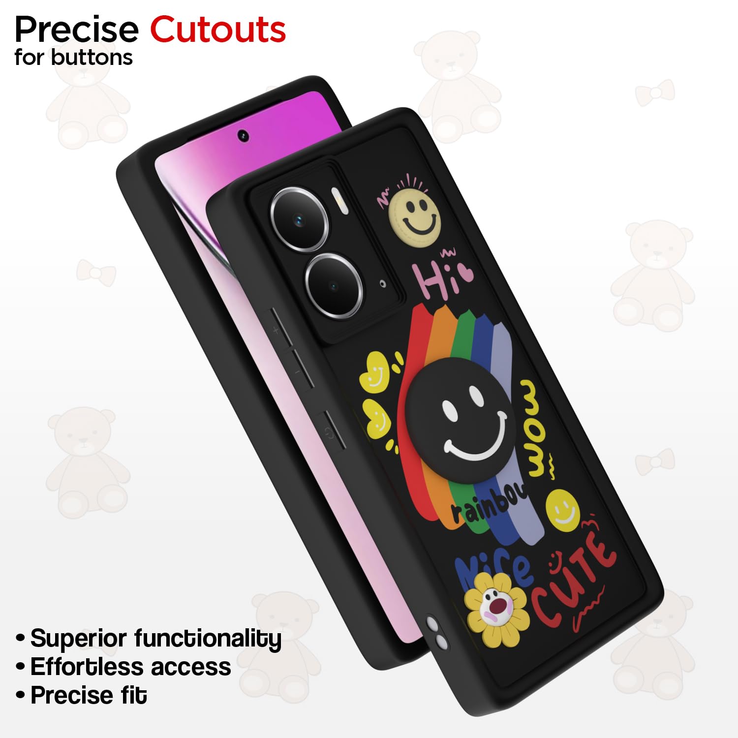 Pikkme Realme P3 5G Soft Silicone black mobile back cover – photo 6