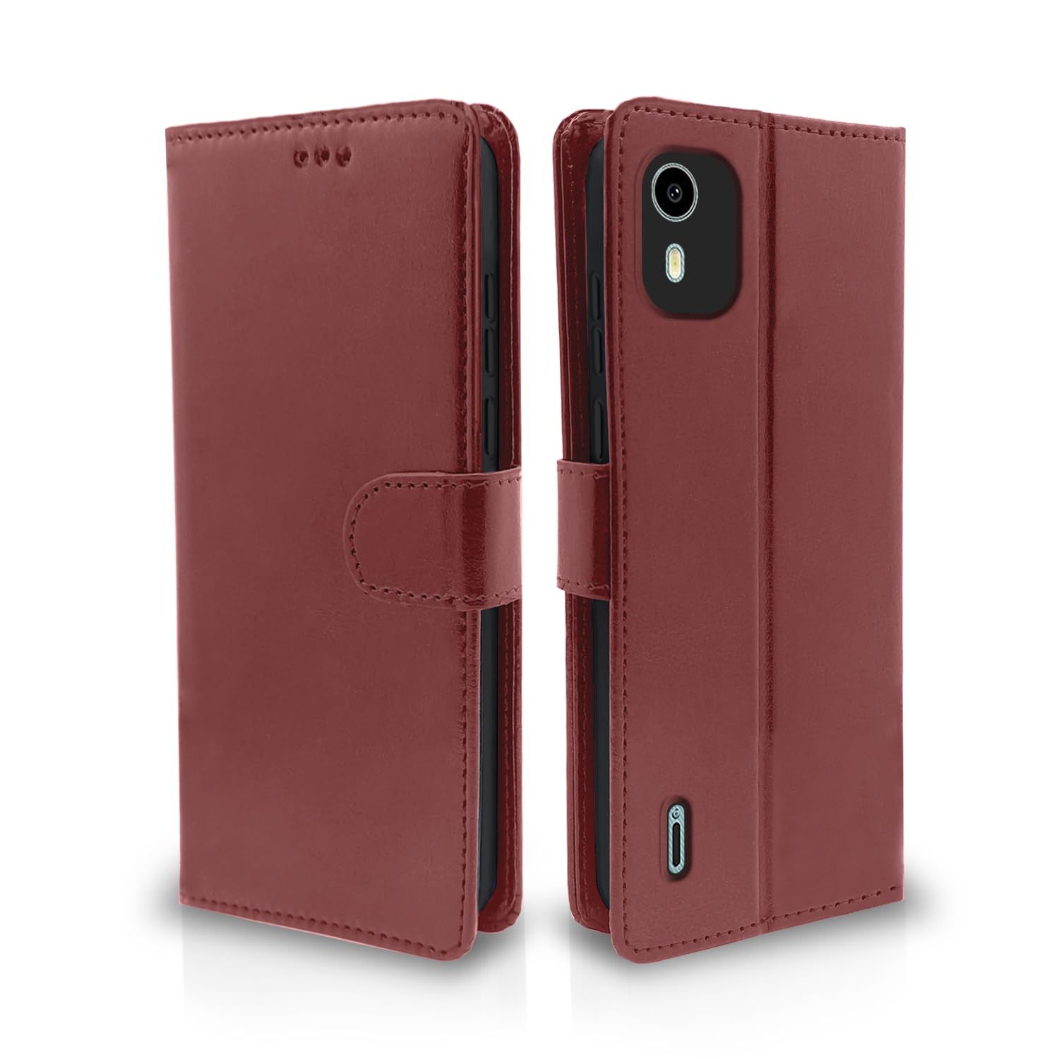 Pikkme Nokia C12/C12 Pro brown wallet flip cover