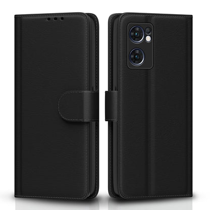 Pikkme black wallet flip cover for Oppo Reno 7 5G