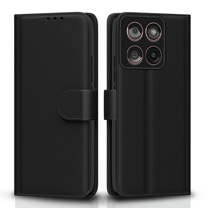 Pikkme Moto Edge 60 fusion 5G  Vintage Flip Cover  - Black