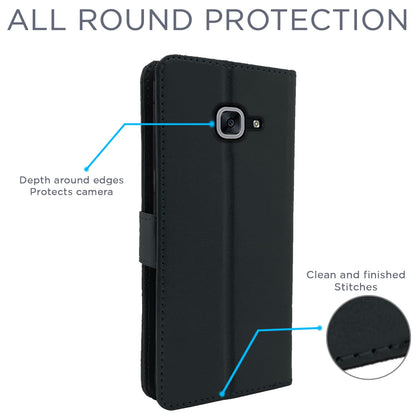 Pikkme Samsung Galaxy J7 Max Flip Cover (Black)