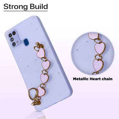 Pikkme Samsung Galaxy M31 / M31 Prime / F41 Chain Back Cover (Purple)