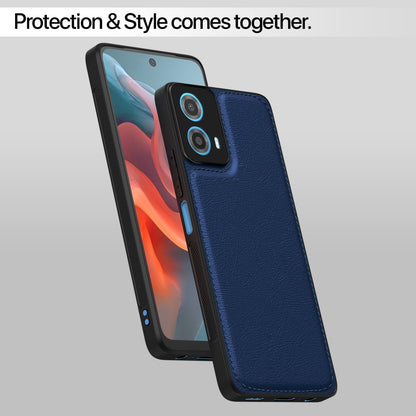 Moto G34/G45 5G Leather mobile back cover in blue by Pikkme – photo 6