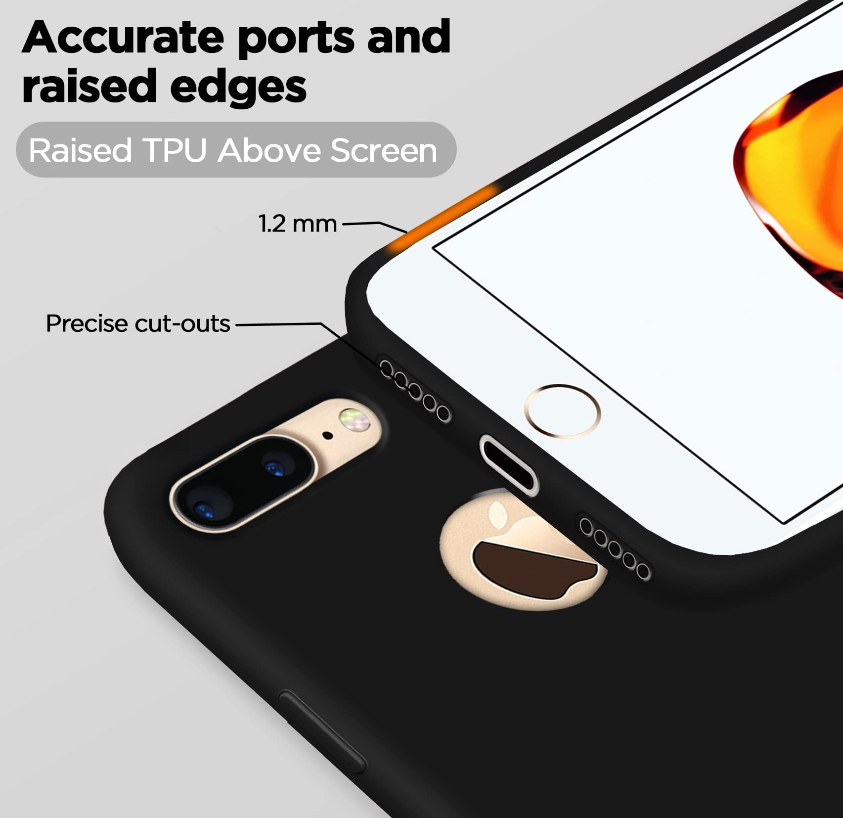Pikkme iPhone 7 Plus/8 Plus Soft Silicone black phone cover – photo 2