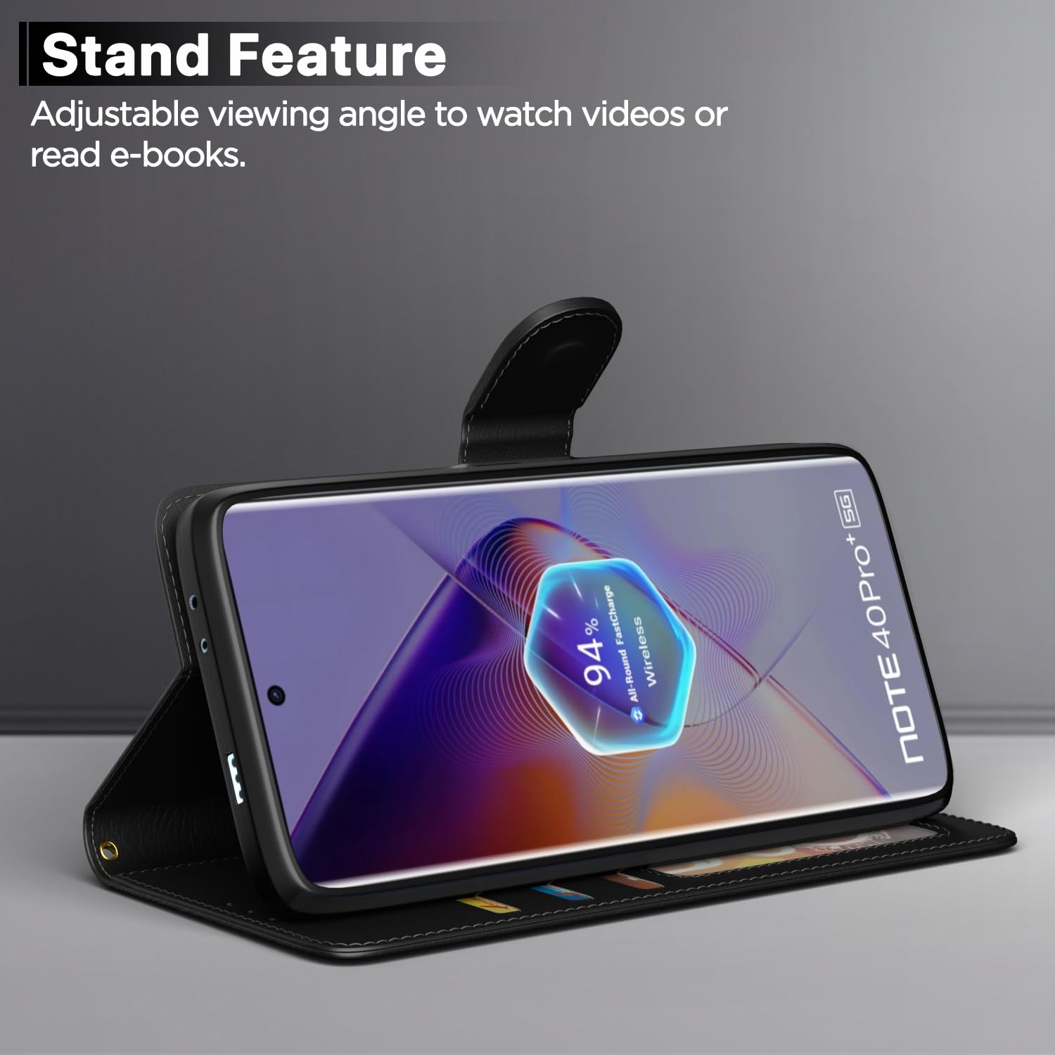 Pikkme Infinix Note 40 Pro Plus 5G Wallet black wallet flip cover – photo 3