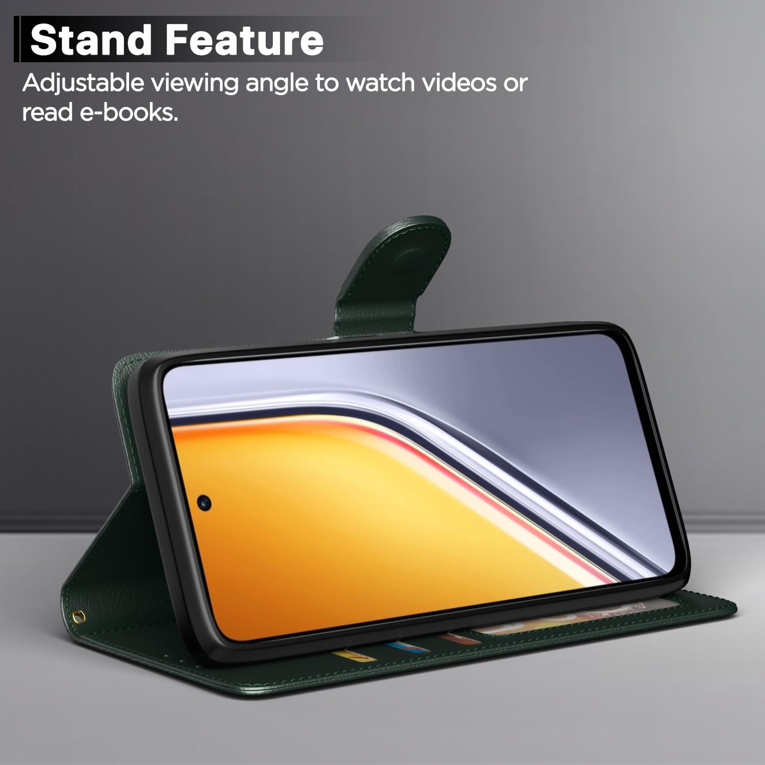 Pikkme Realme Narzo 80x/P3x/14X 5G Wallet green flip case – photo 3