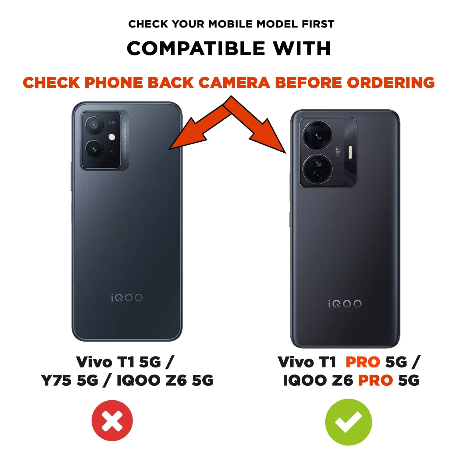 Vivo T1 Pro/iQOO Z6 Pro 5G mobile back cover in tpu, black by Pikkme – photo 2