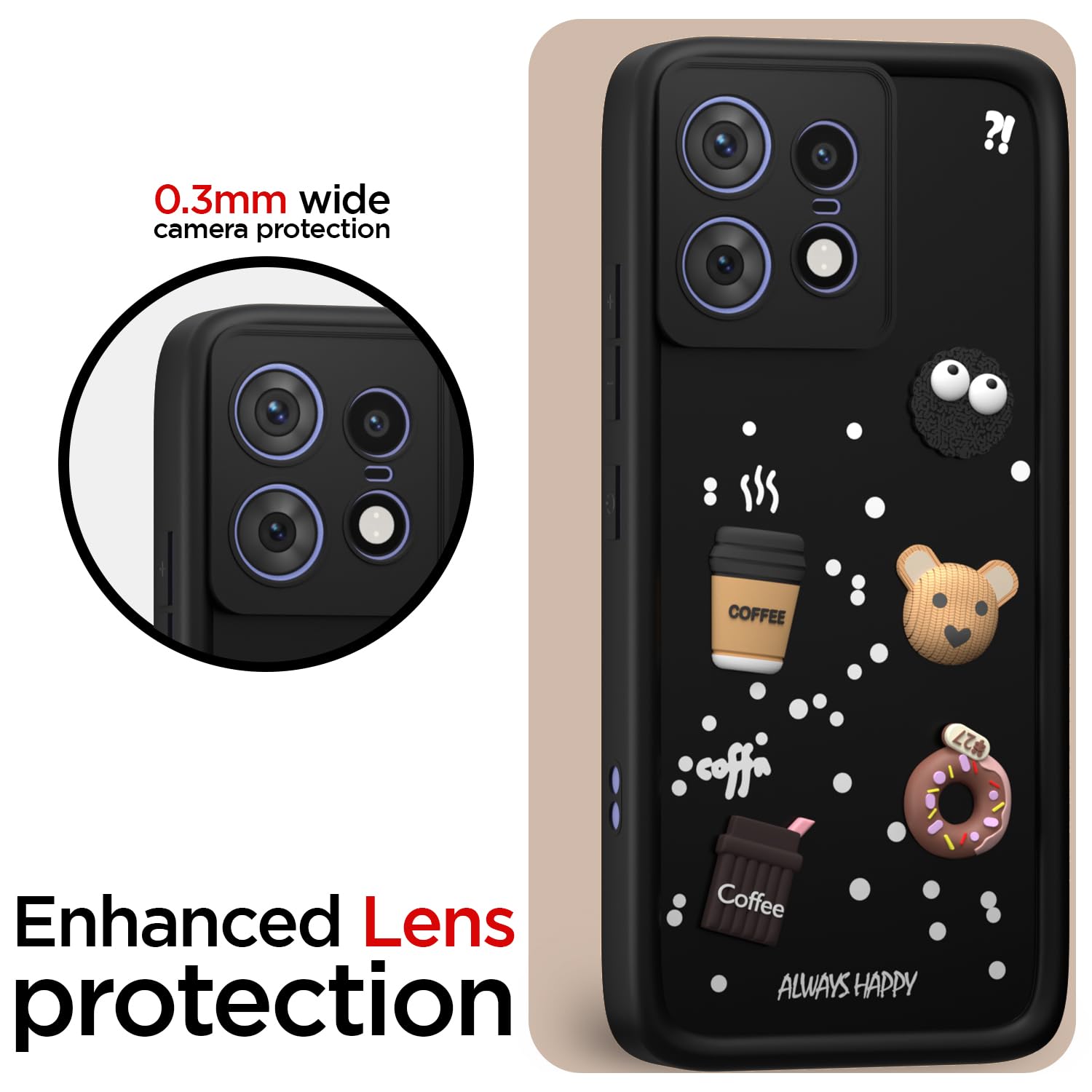 Black mobile back cover for Moto Edge 50 Pro 5G/3D – Pikkme – photo 5