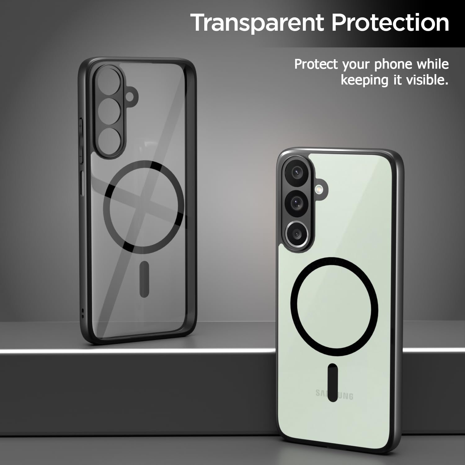 Black mag-safe mobile cover for Samsung M36 5G – Pikkme – photo 3