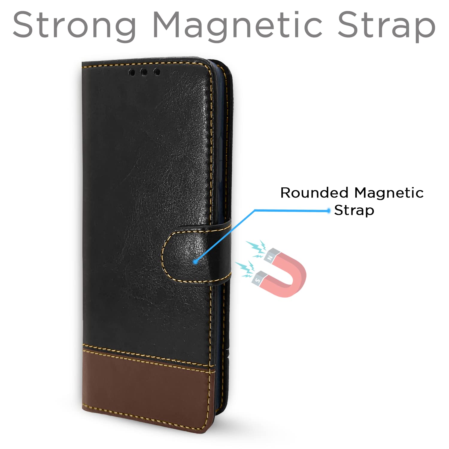 Black & brown flip case for Samsung M04/F04/A04e – Pikkme – photo 6