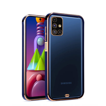 Samsung M51 mobile back cover in blue by Pikkme