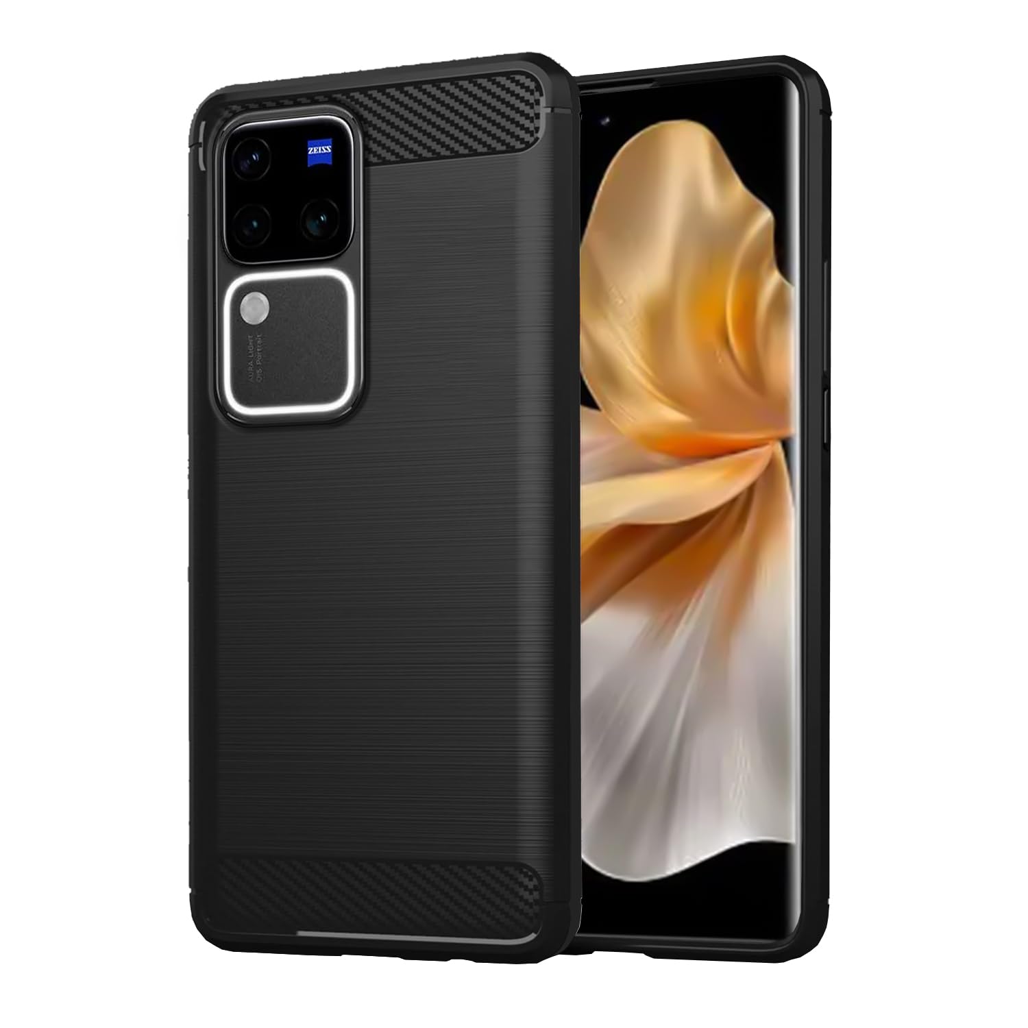 Vivo V30 Pro 5G mobile back cover in black by Pikkme