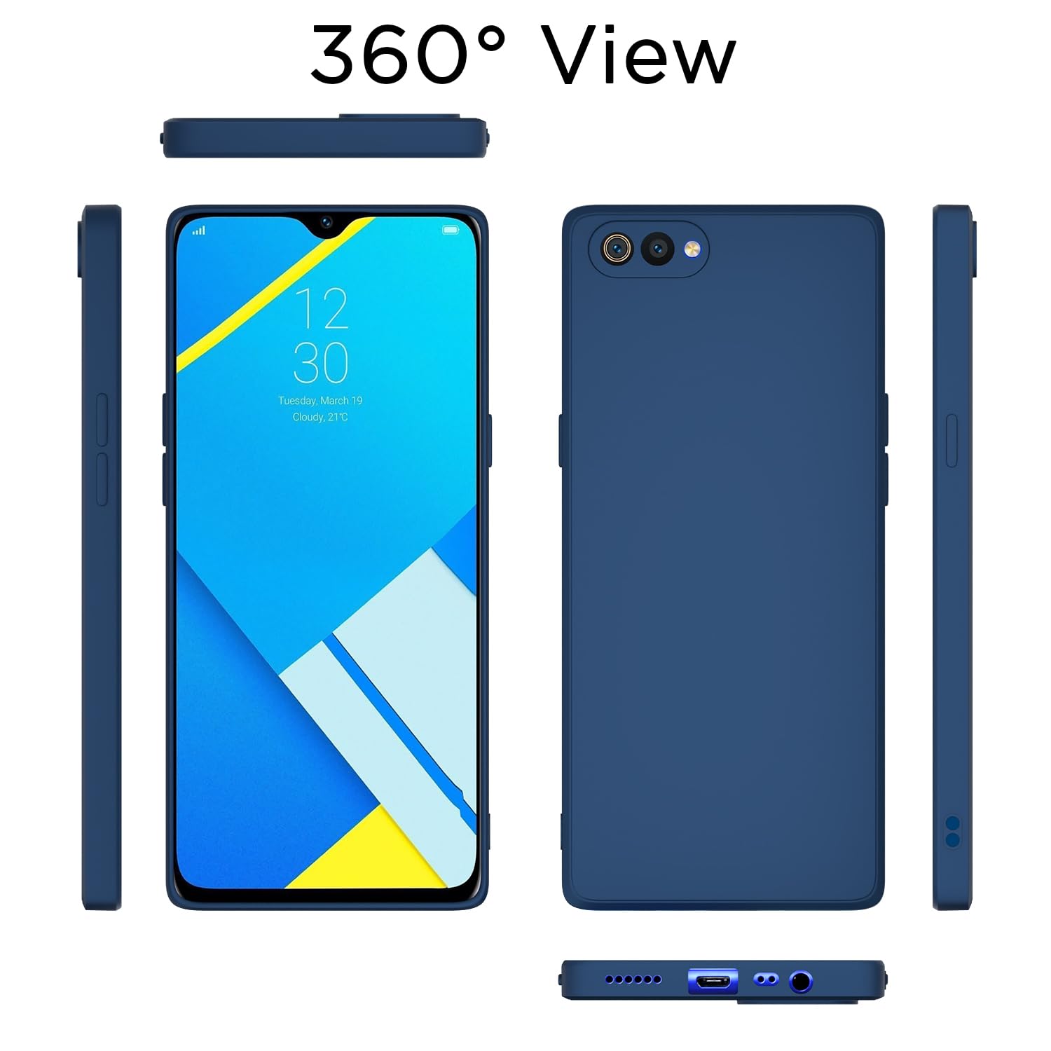 Pikkme blue Matte phone cover for Realme C2 – photo 4