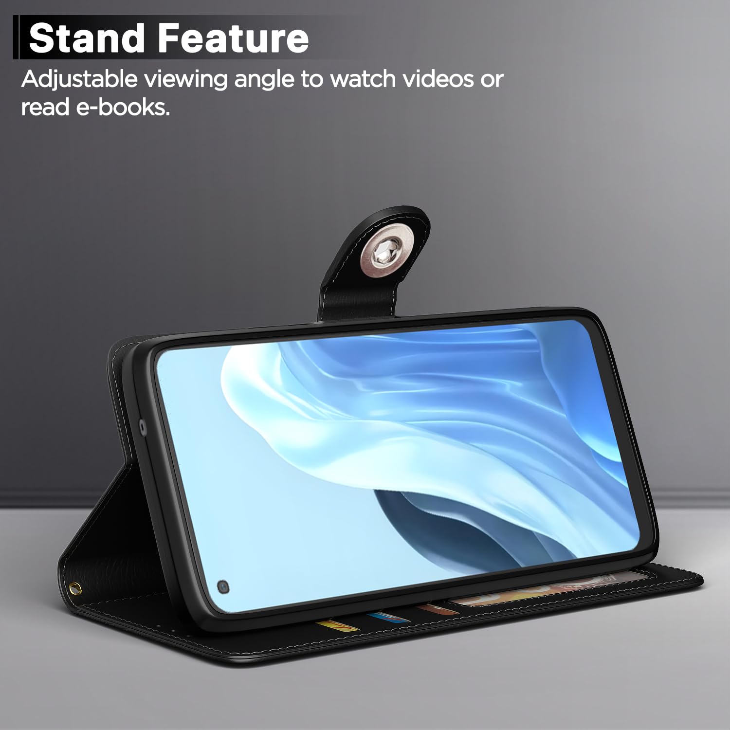 Black mobile flip cover for Oppo Reno 7 5G – Pikkme – photo 3