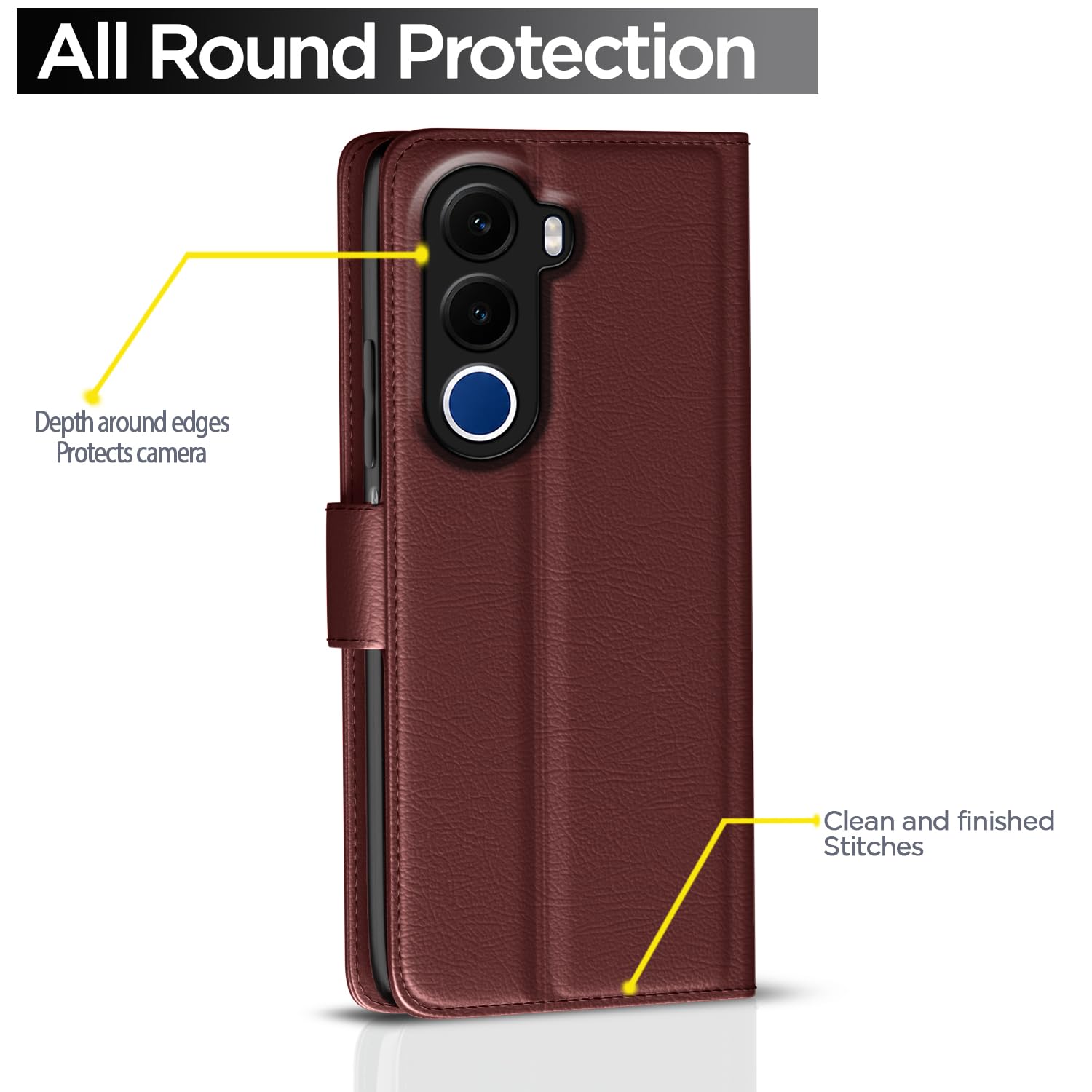 Brown Wallet mobile flip cover for Realme C100x – Pikkme – photo 4