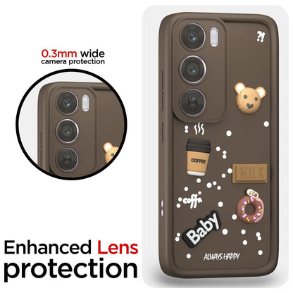 Pikkme Oppo Reno 12 Pro 5G Silicone brown phone cover – photo 5
