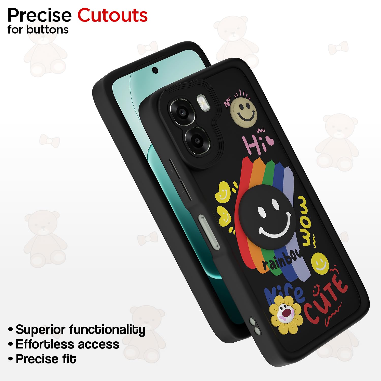 Pikkme Oppo A6X 5G Soft Silicone black mobile cover – photo 6