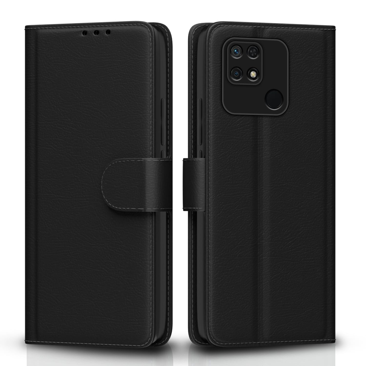 Redmi 10/10 Power mobile flip cover in black by Pikkme