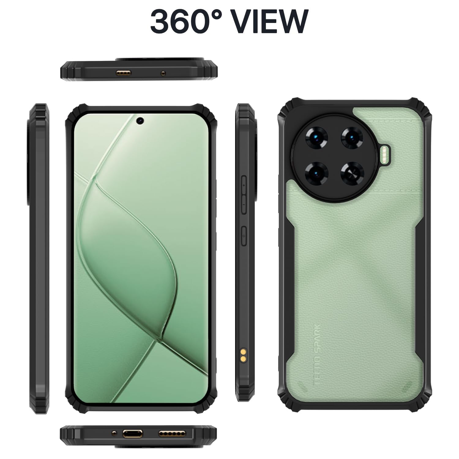 Pikkme Tecno Spark 20 Pro Plus 5G Hybrid black mobile back cover – photo 2
