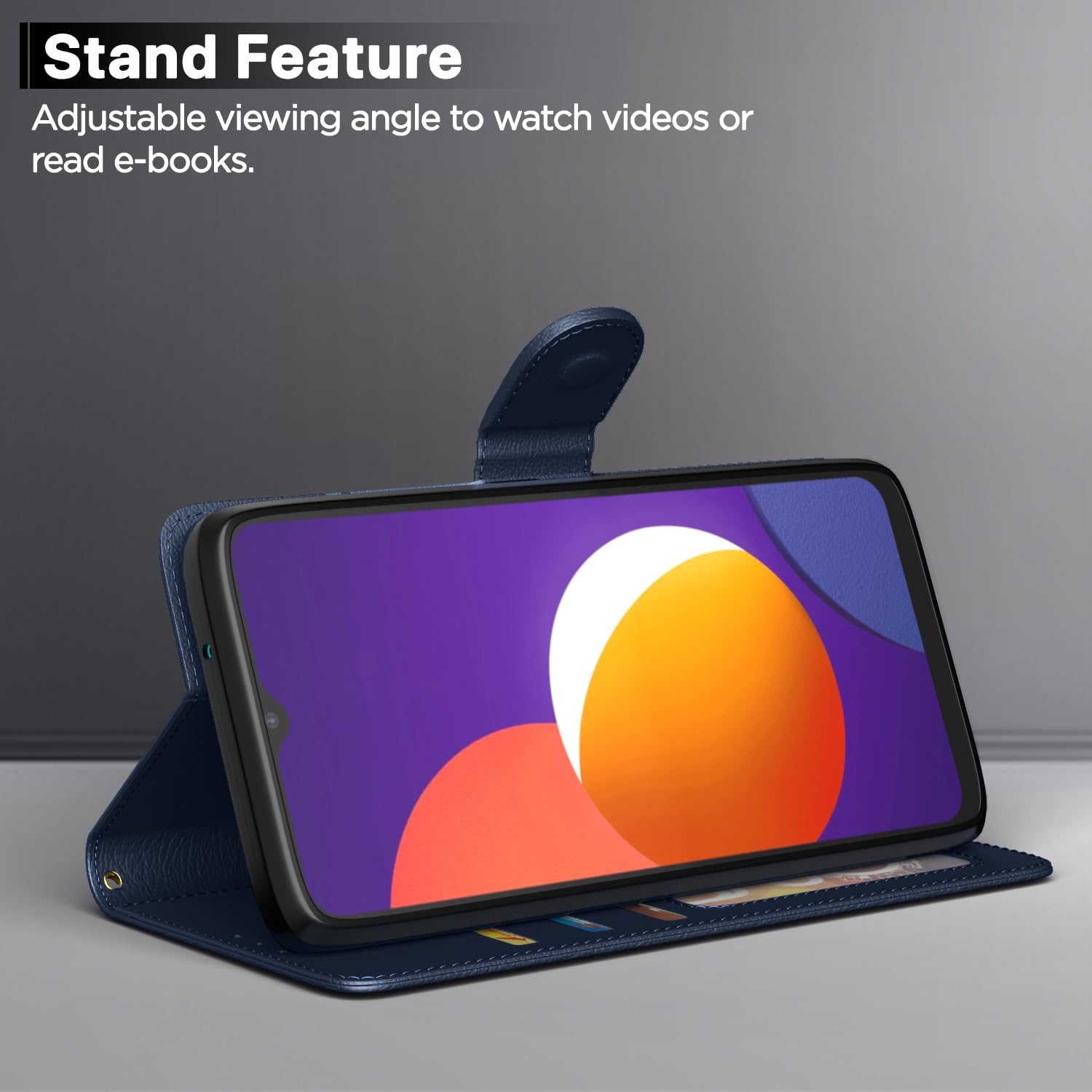 Pikkme Samsung M42 blue wallet flip cover – photo 3