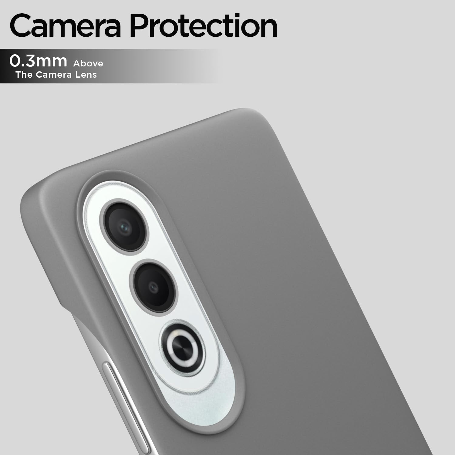 Pikkme  Oppo K12x 5G SideCut Back Cover (Grey)