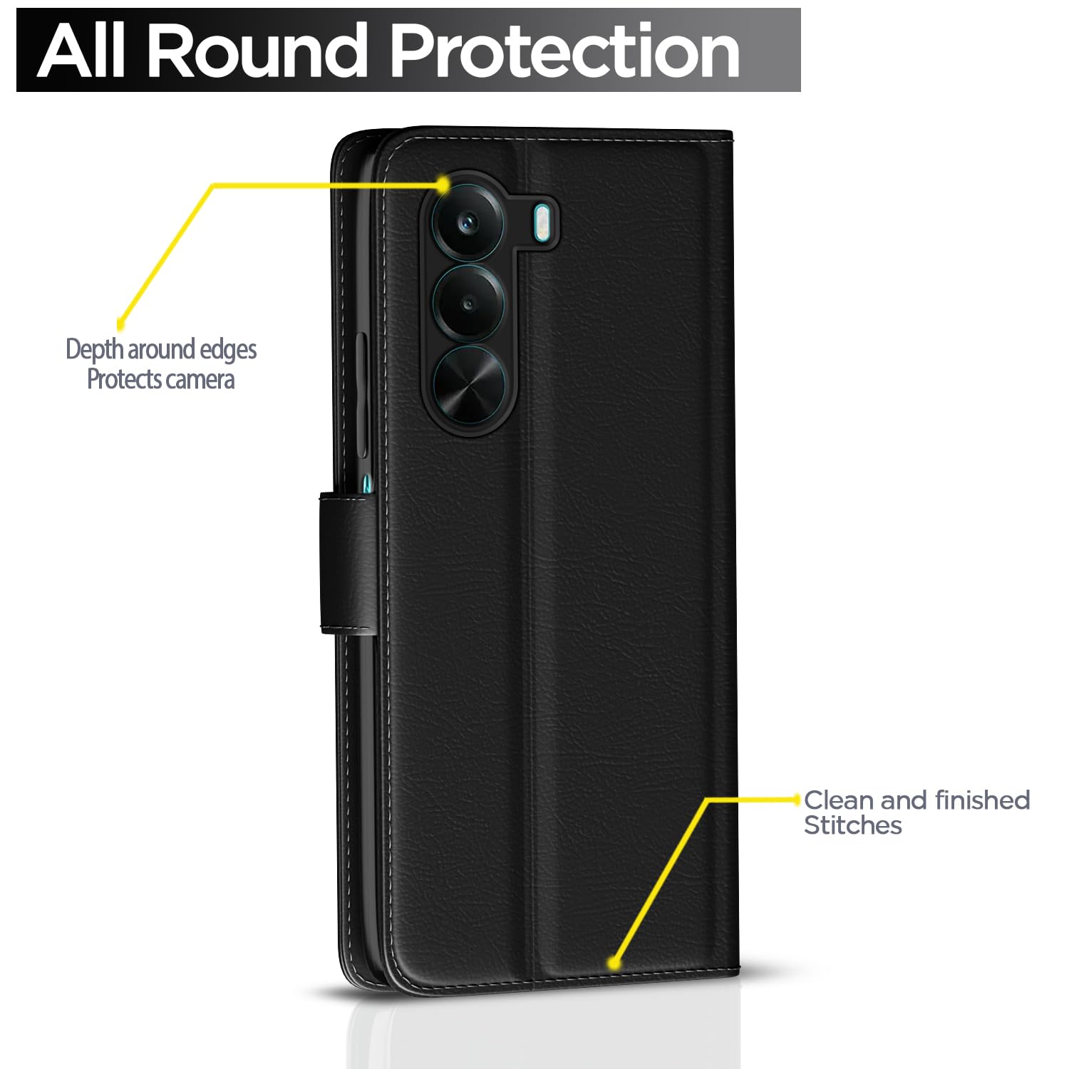Pikkme black flip cover for Realme P4x 5G – photo 4