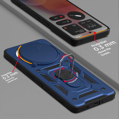 Pikkme Nothing Phone 3a Pro 5G D10 Tough Armor Back Cover (Blue)