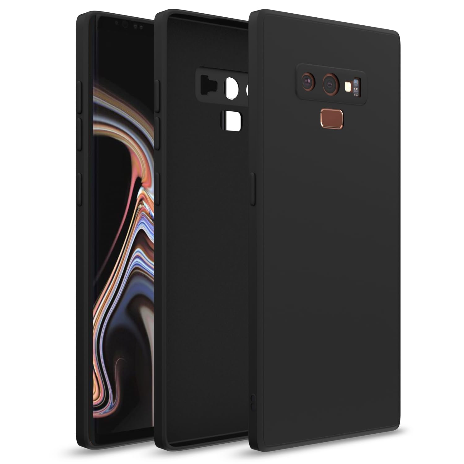 Pikkme Samsung Note 9 Liquid Silicone black mobile cover