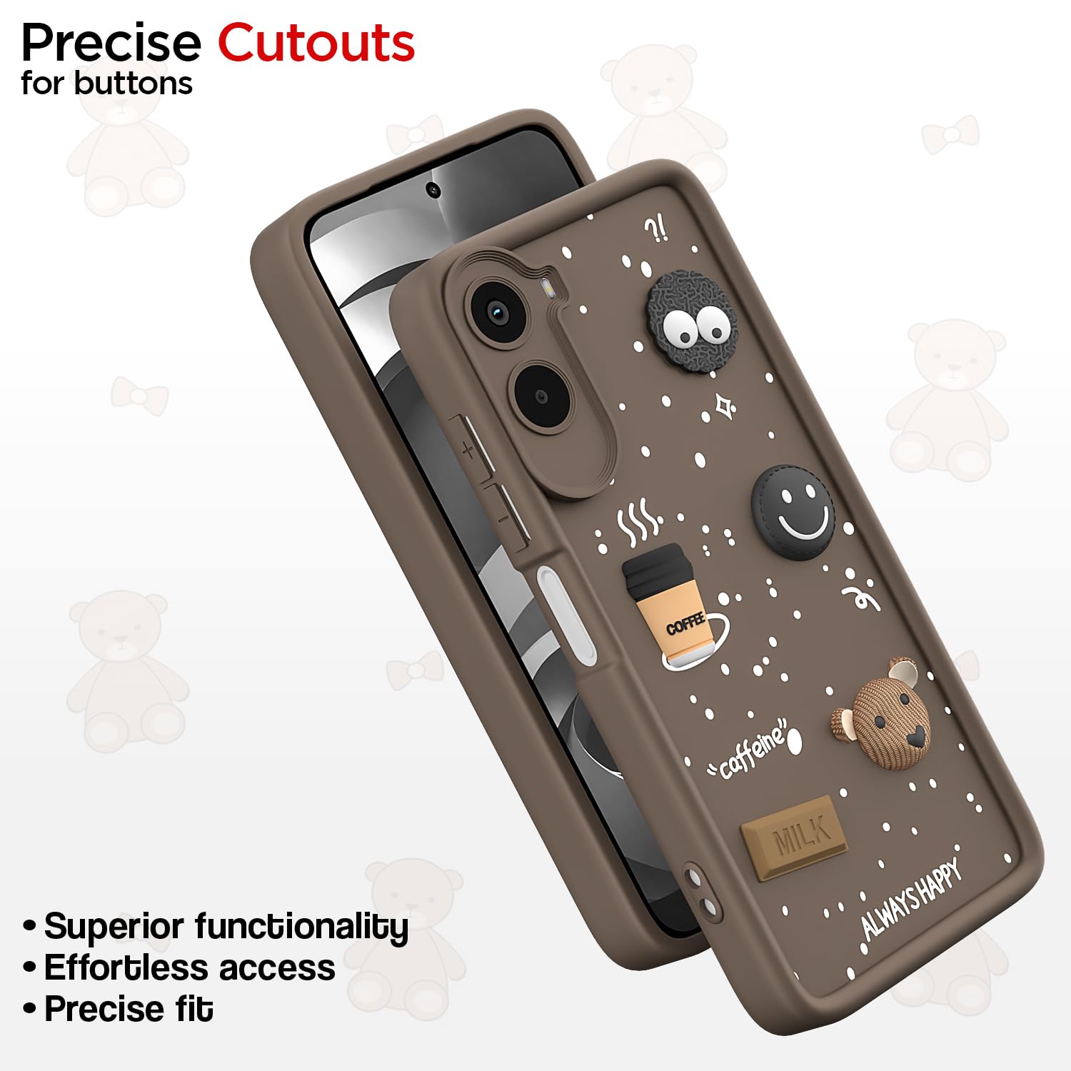 Poco M7 Plus 5G mobile cover in brown by Pikkme – photo 6