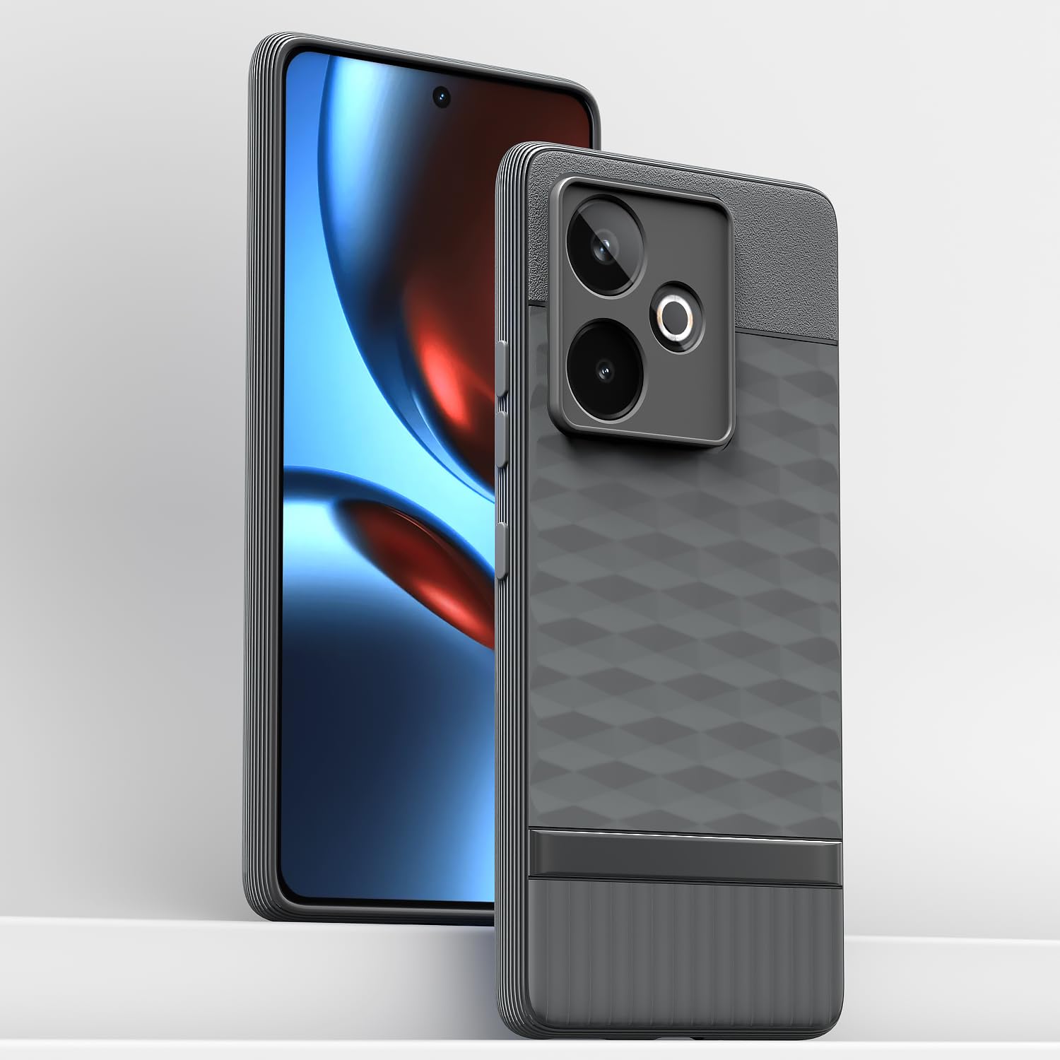 Pikkme Realme GT 7 5G / GT 7T 5G Shockproof Soft Flexible Gencase Back Cover (Grey)