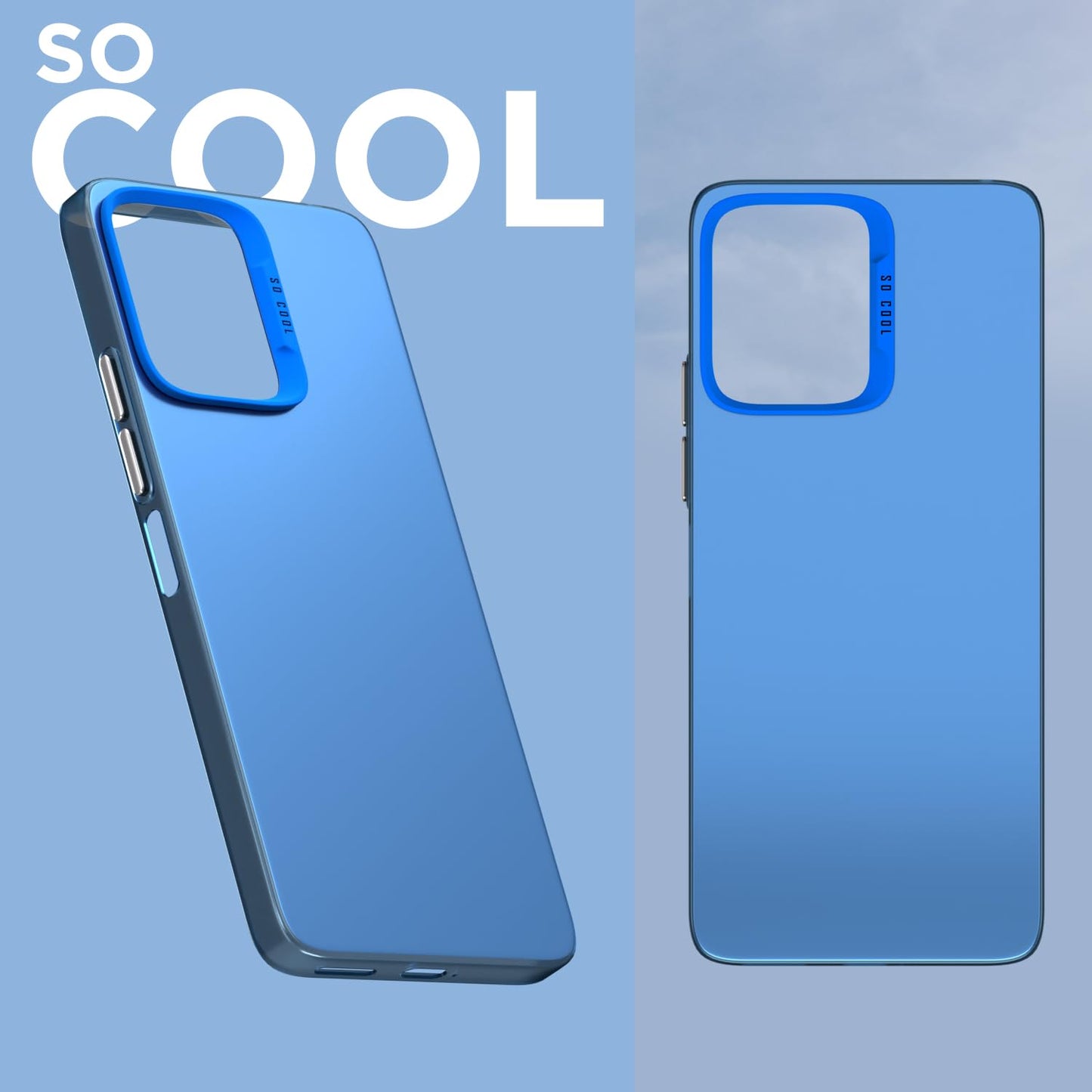 Pikkme  Redmi 13C 5G So Cool Matte Finish Back Cover (Blue)