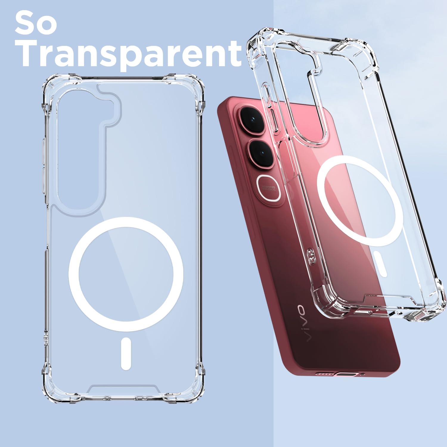 Pikkme Vivo Y31 5G transparent mag-safe mobile cover – photo 2