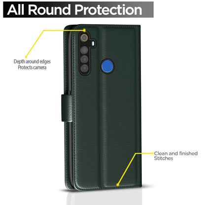 Pikkme Realme 5i/5/5s/Narzo 10 Wallet green flip case – photo 4