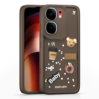 Pikkme iQOO Neo 9 Pro 5G/3D brown mobile back cover