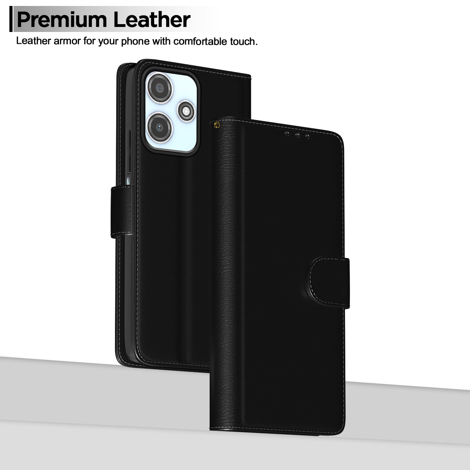 Pikkme Redmi 12/Poco M6 Pro 5G Wallet black mobile flip cover – photo 2