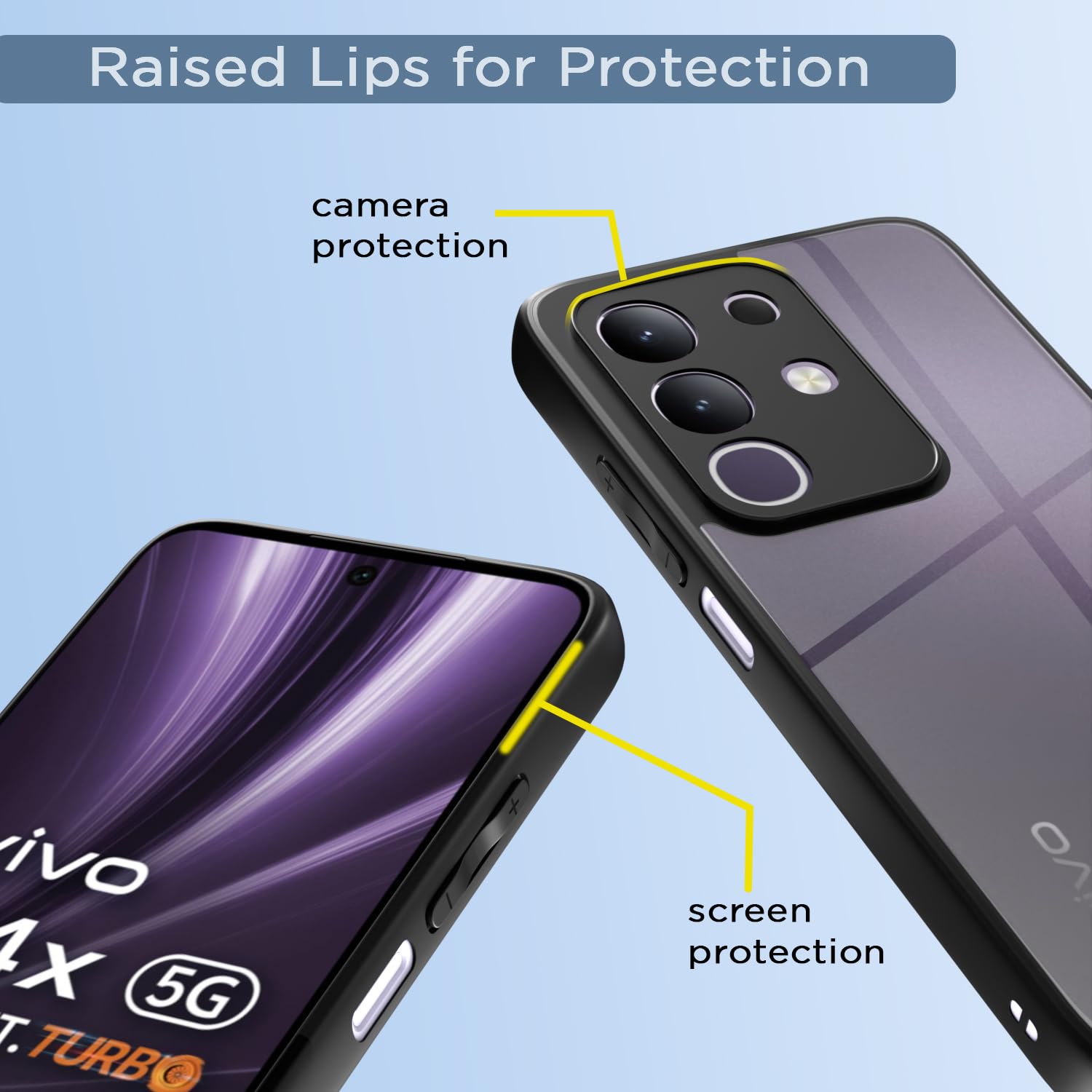 Vivo T4x/iQOO Z10x/Y31 Pro 5G phone cover in black by Pikkme – photo 4