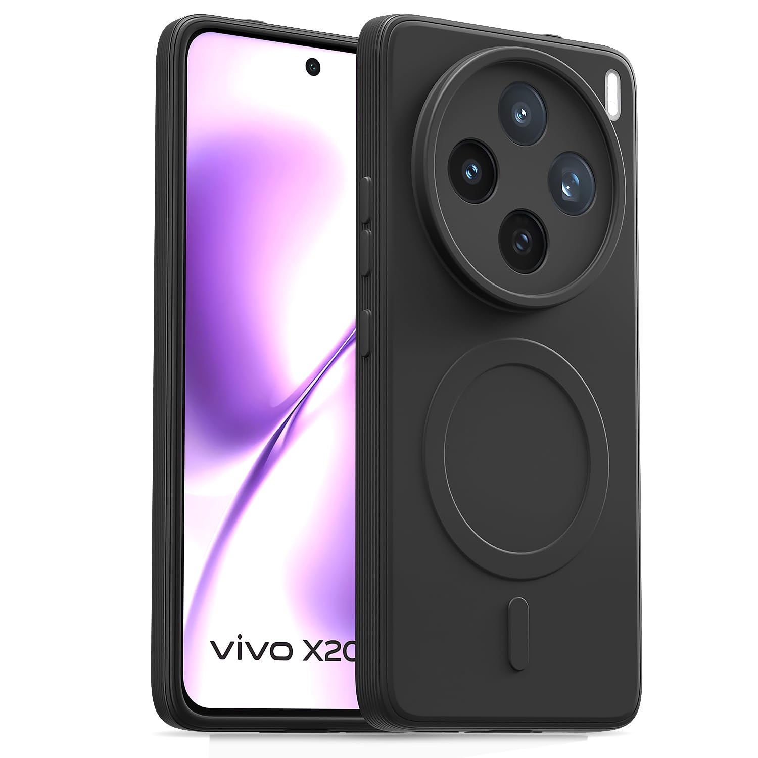 Vivo X200T 5G MagSafe phone cover in black by Pikkme
