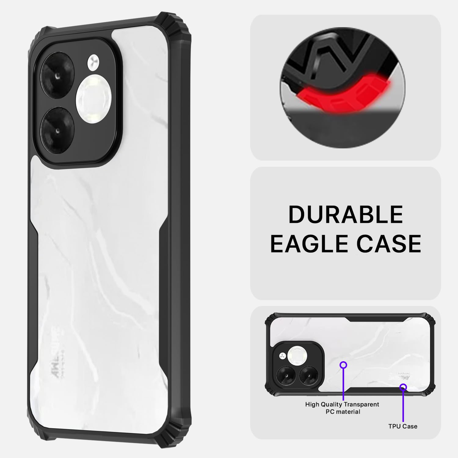 Pikkme black Clear phone cover for Itel A80 – photo 5