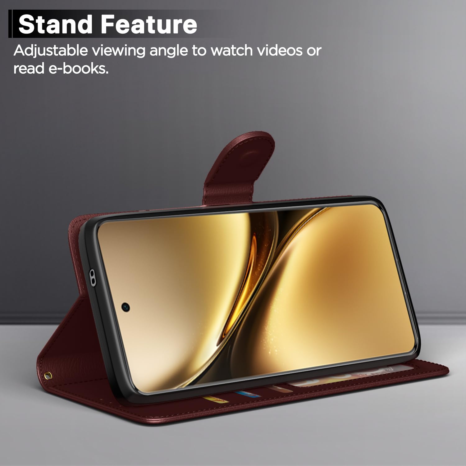 Pikkme Vivo X200 Pro 5G Wallet brown wallet flip cover – photo 3