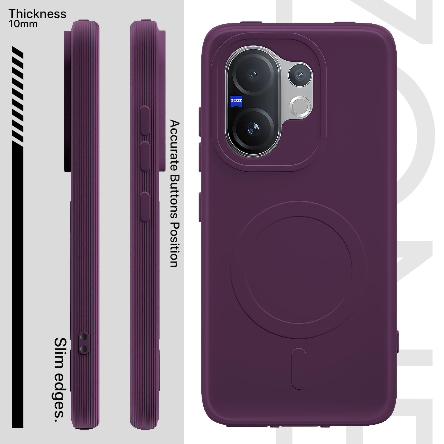 Pikkme Vivo V60/V60e 5G/T4 Pro purple back cover – photo 3