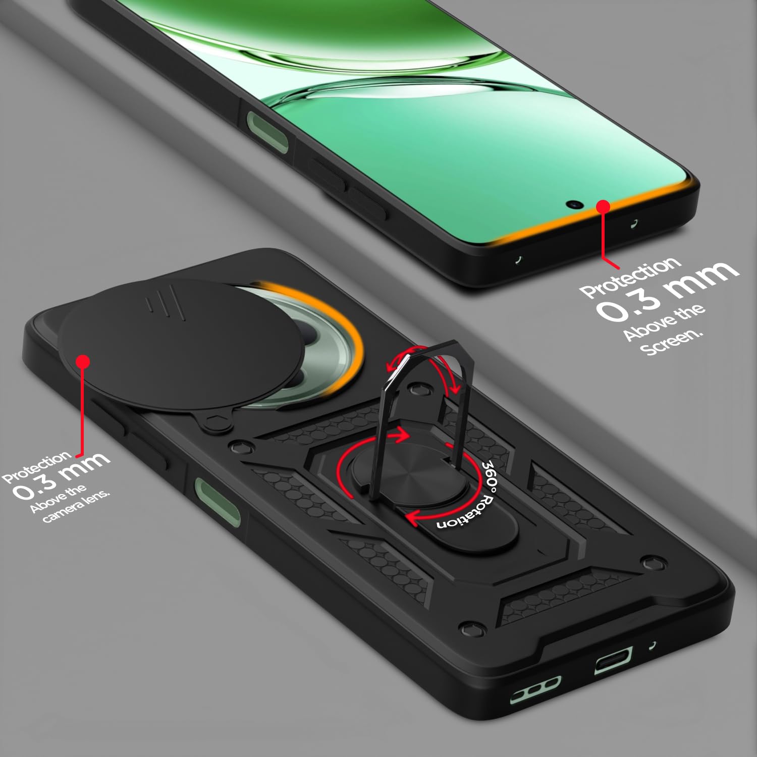 Pikkme black mobile back cover for Oppo F27 5G – photo 4