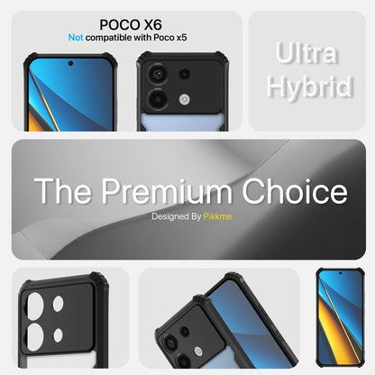 Pikkme Poco X6 5G Clear black mobile cover – photo 3