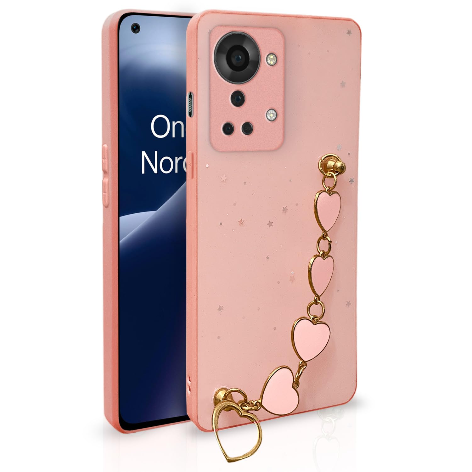 Pikkme pink Chain phone cover for OnePlus Nord 2T 5G