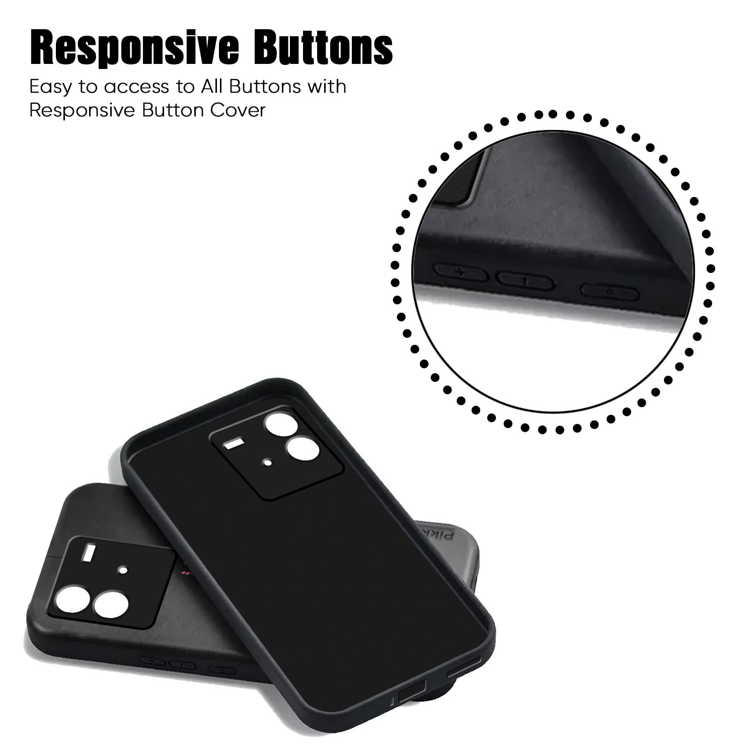 Pikkme iQOO Neo 6 5G Leather black back cover – photo 4