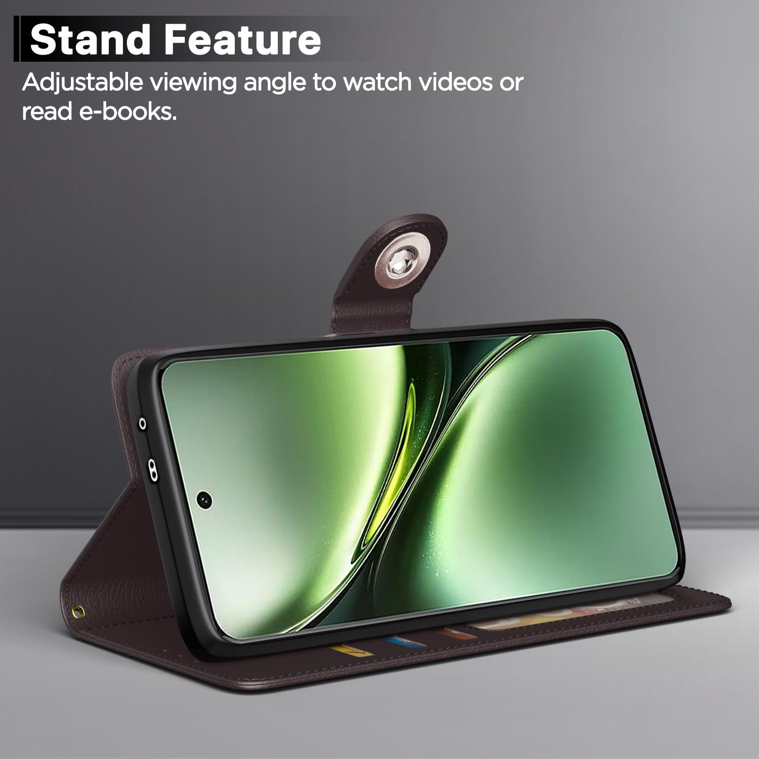 Pikkme coffee wallet flip cover for Vivo X200 5G – photo 3