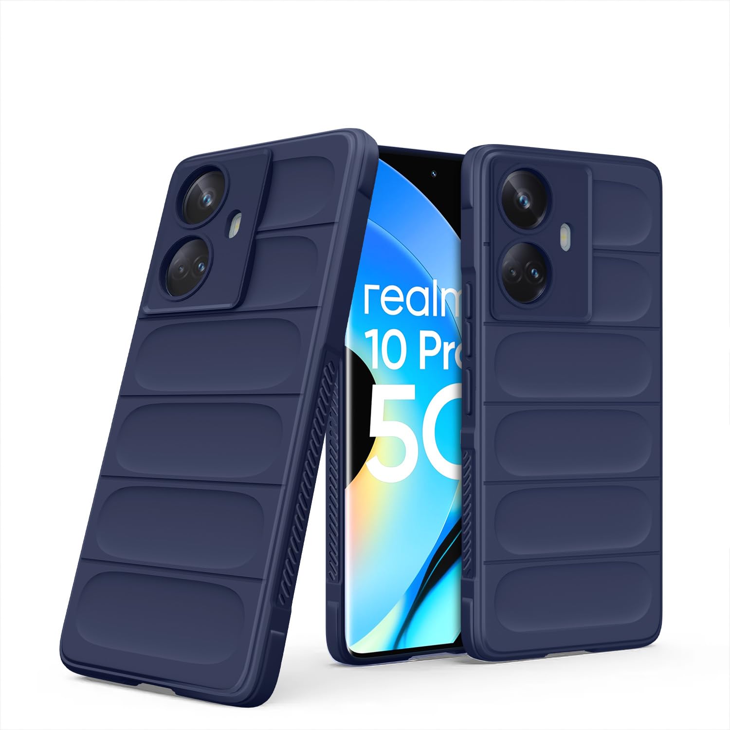 Realme 10 Pro Plus 5G ZigZag Back Cover -Blue