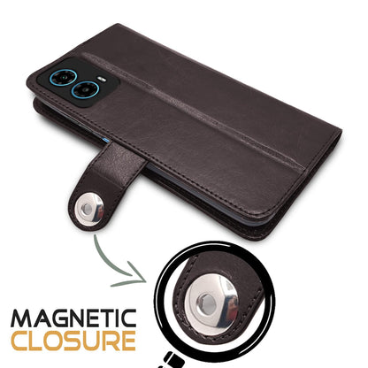Coffee Button wallet flip cover for Moto G34/G45 5G – Pikkme – photo 4