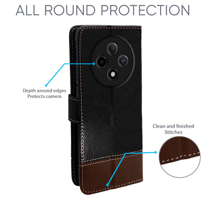 Pikkme Oppo F27 Pro Plus 5G Magnetic black & brown flip case – photo 2