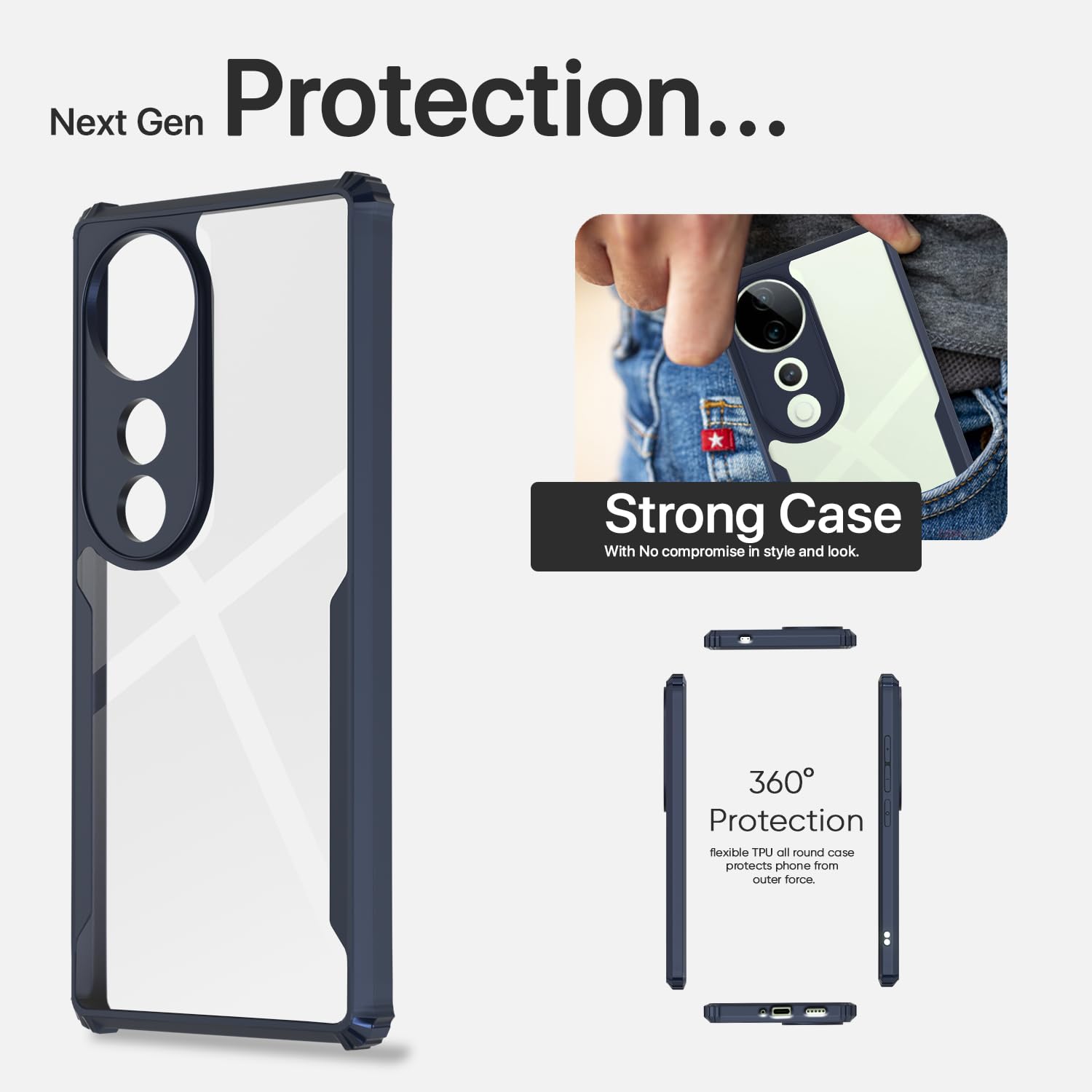 Pikkme blue back cover for Vivo V40/V40 Pro/T3 Ultra 5G – photo 6