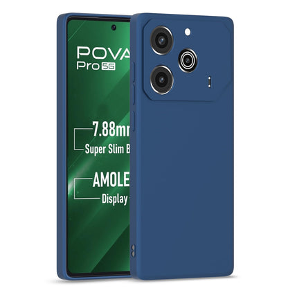 Pikkme blue Matte mobile cover for Tecno Pova 6 Pro 5G